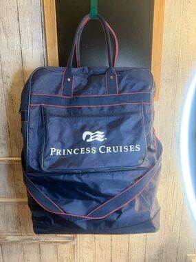 Lg Vintage Princess Cruise Roll Carry-On Collapsible Expandable Suitcase Luggage